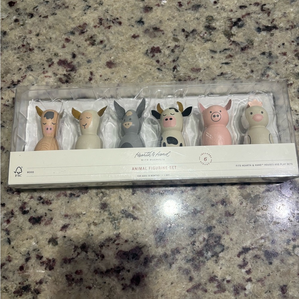 Hearth and Home wooden animal figure set new in box